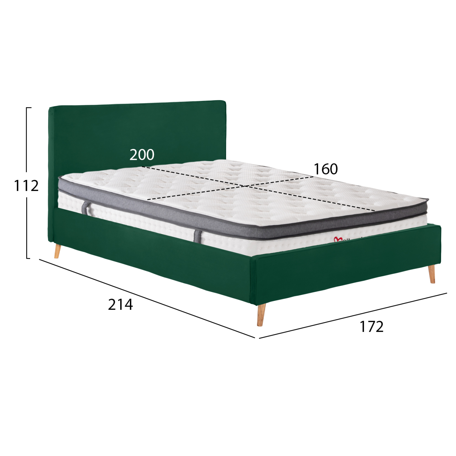 ΚΡΕΒΑΤΙ ΔΙΠΛΟ ΜΕ ΣΤΡΩΜΑ INDRA HM10810.13 ΚΥΠΑΡΙΣΣΙ ΒΕΛΟΥΔΟ--ΓΙΑ ΣΤΡΩΜΑ 160x200εκ 3