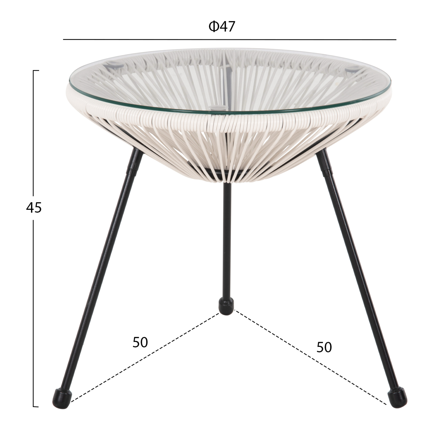 ΣΕΤ ΕΞΩΤΕΡΙΚΟΥ ΧΩΡΟΥ 3ΤΜΧ ACAPULCO HM11861.12 P.E.RATTAN ΛΕΥΚΟ-ΜΕΤΑΛΛΟ ΣΕ ΜΑΥΡΟ 2