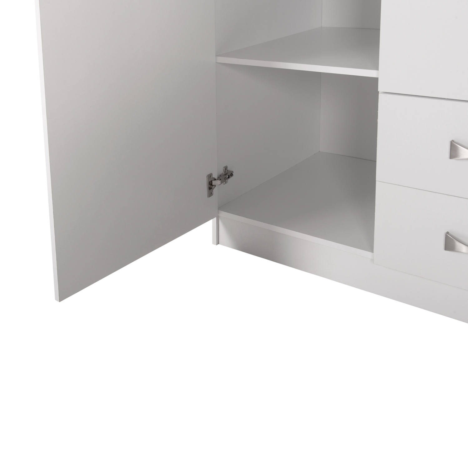 ΝΤΟΥΛΑΠΑ 3ΦΥΛΛΗ ΜΕ ΠΑΤΑΡΙ CARLY HM10891.05 ΜΕΛΑΜΙΝΗ ΣΕ ΛΕΥΚΟ 150X55Χ240Υεκ. 5