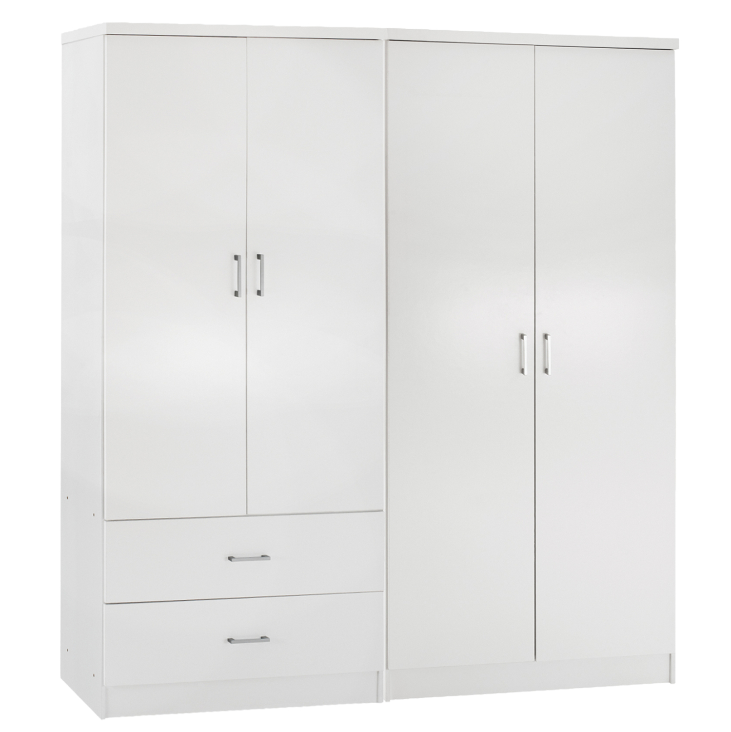 ΝΤΟΥΛΑΠΑ 4-ΦΥΛΛΗ ΜΕ 2 ΣΥΡΤΑΡΙΑ JENNA HM11351.05 ΜΕΛΑΜΙΝΗ ΣΕ ΛΕΥΚΟ 160x43x181Υ 1