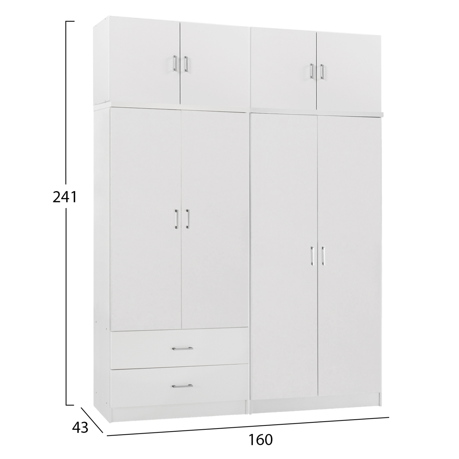 ΝΤΟΥΛΑΠΑ 4-ΦΥΛΛΗ ΜΕ ΠΑΤΑΡΙ &amp; ΣΥΡΤΑΡΙΑ JENNA HM11355.05 ΜΕΛΑΜΙΝΗ ΣΕ ΛΕΥΚΟ 160x43x240Υεκ 2