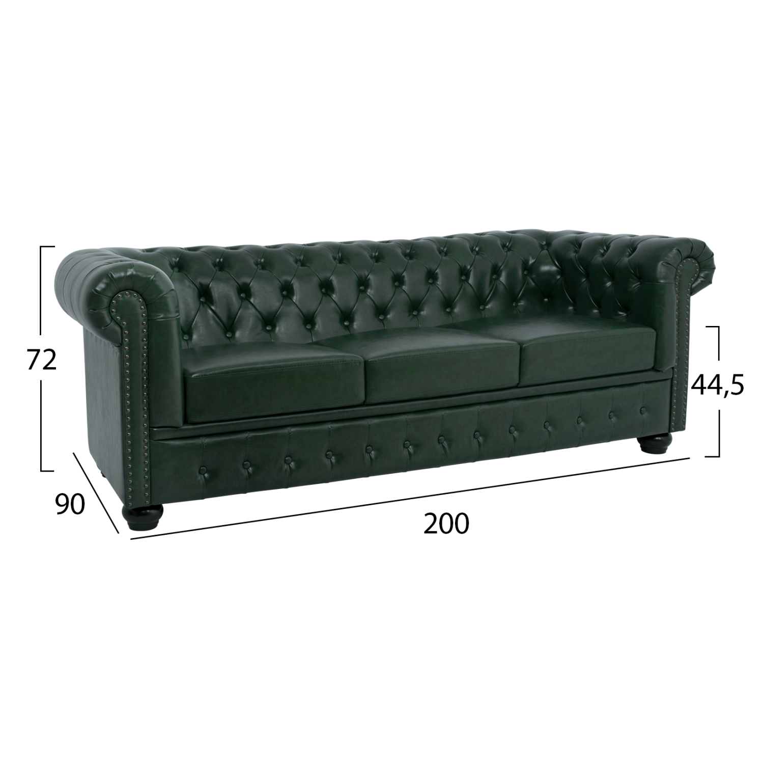 ΣΕΤ ΣΑΛΟΝΙ 3ΤΜΧ MOBAR HM10912.08 PU ΔΕΡΜΑ Τ.CHESTERFIELD ΚΥΠΑΡΙΣΣΙ 3