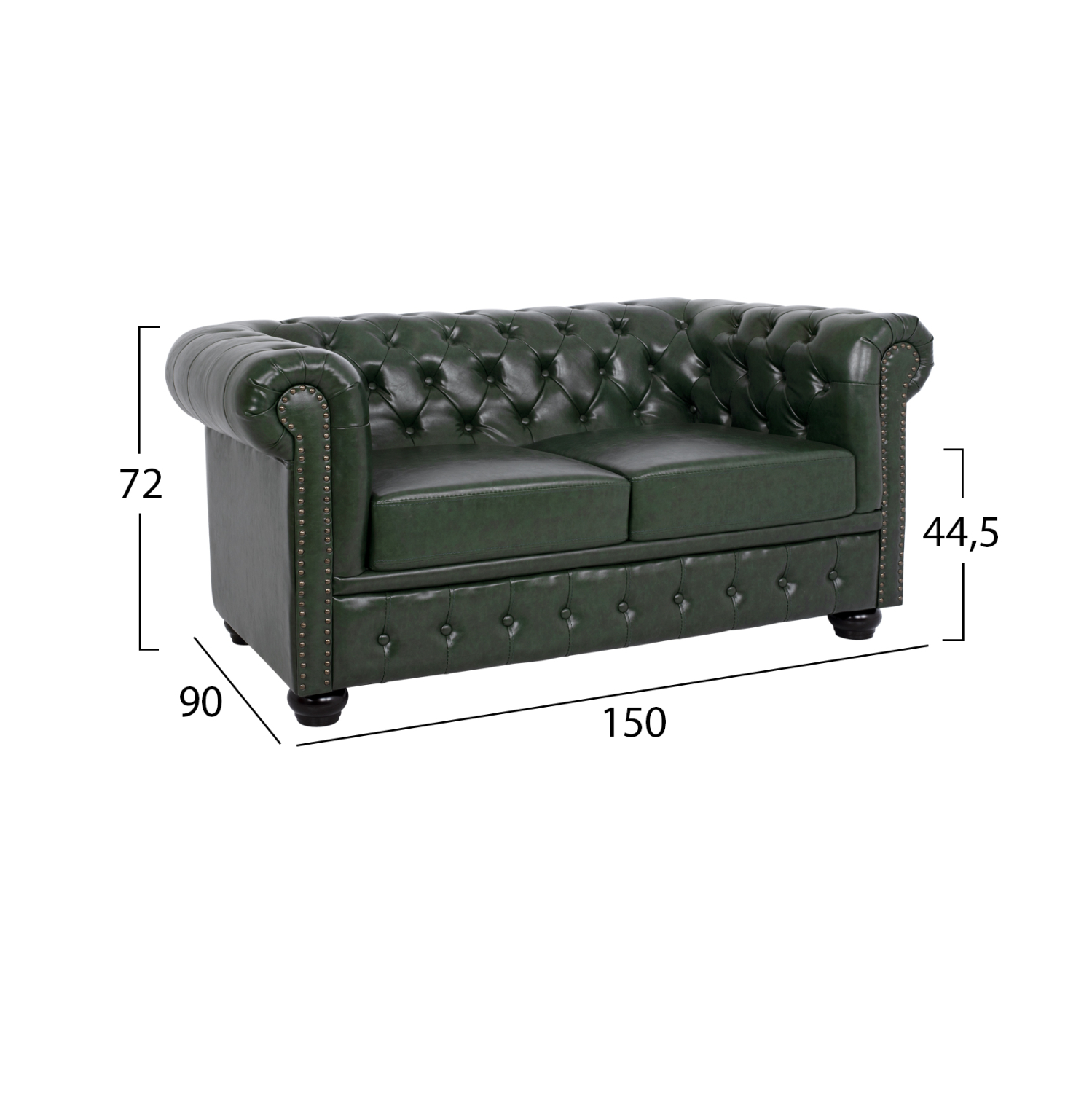ΣΕΤ ΣΑΛΟΝΙ 3ΤΜΧ MOBAR HM10912.08 PU ΔΕΡΜΑ Τ.CHESTERFIELD ΚΥΠΑΡΙΣΣΙ 4