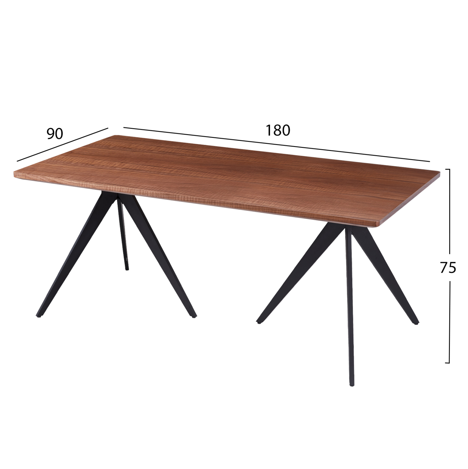 ΣΕΤ ΤΡΑΠΕΖΑΡΙΑΣ 7ΤΜΧ DRENNY HM10936.03 MDF TOP ΚΑΡΥΔΙ--ΥΦΑΣΜΑ TAUPE &amp; ΜΕΤΑΛΛΟ ΜΑΥΡΟ 2