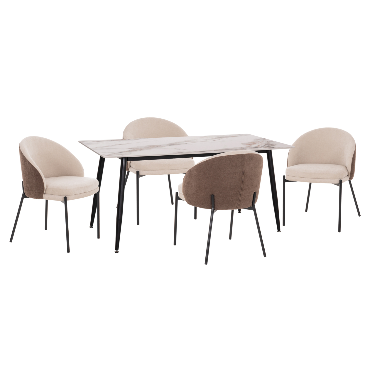 ΣΕΤ ΤΡΑΠΕΖΑΡΙΑΣ 5ΤΜΧ DETTON HM10951.02 ΚΕΡΑΜΙΚΟ TOP--ΥΦΑΣΜΑ ΜΠΕΖ/ΚΑΦΕ &amp; ΜΕΤΑΛ.ΠΟΔΙΑ 1