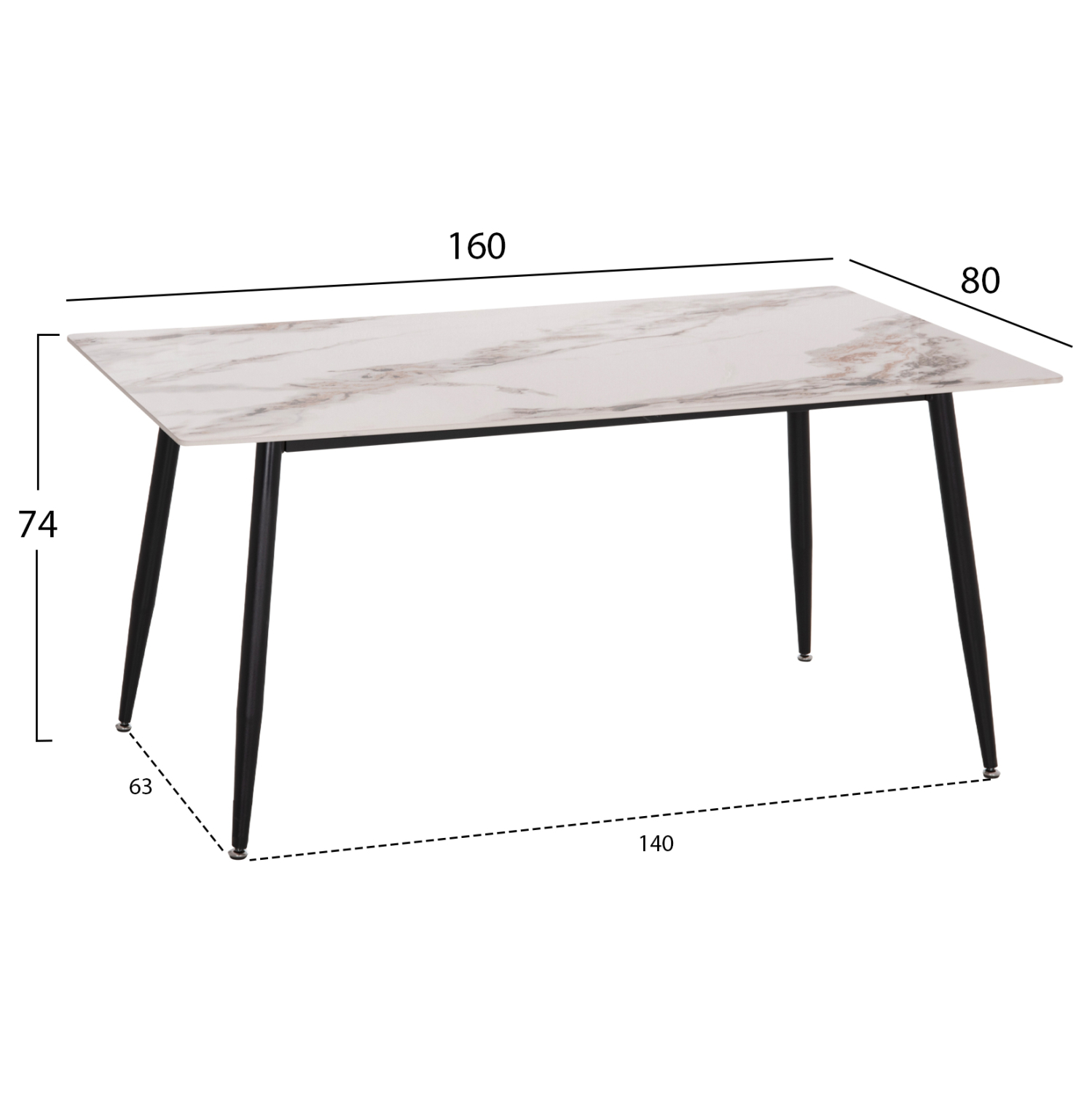 ΣΕΤ ΤΡΑΠΕΖΑΡΙΑΣ 5ΤΜΧ GAFF HM10953.03 ΚΕΡΑΜΙΚΟ TOP--ΥΦΑΣΜΑ TAUPE &amp; ΜΕΤΑΛ.ΠΟΔΙΑ ΜΑΥΡΑ 2