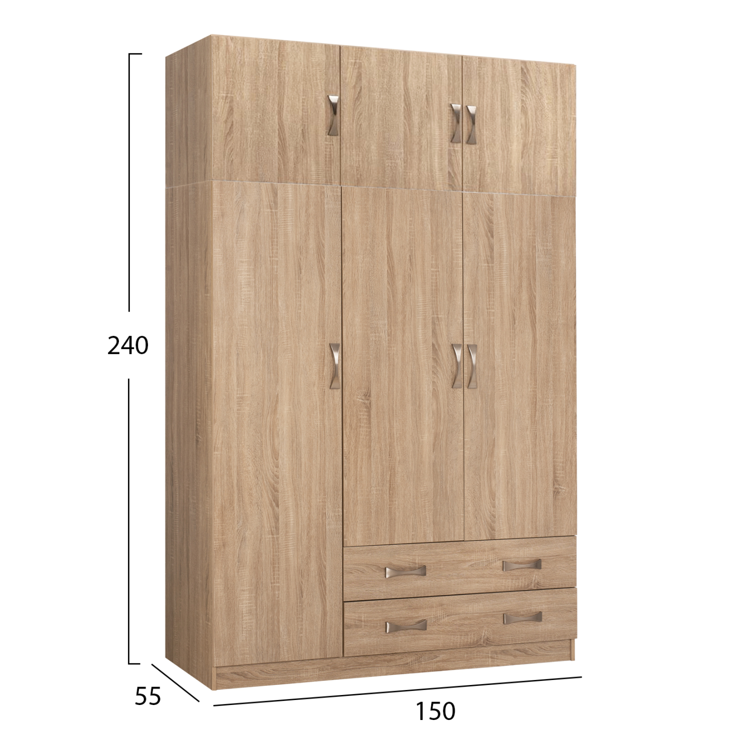 ΝΤΟΥΛΑΠΑ 3ΦΥΛΛΗ ΜΕ ΠΑΤΑΡΙ CARLY HM10891.02 ΜΕΛΑΜΙΝΗ ΣΕ SONAMA 150X55Χ240Υεκ. 2