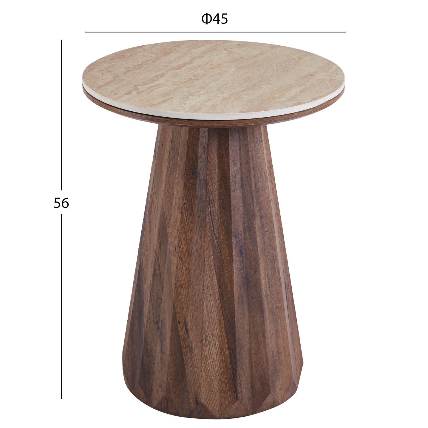 ΤΡΑΠΕΖΙΑ ΣΑΛΟΝΙΟΥ 2ΤΜΧ WALDEN HM12108 ΚΕΡΑΜΙΚΑ TOP--MDF ΒΑΣΕΙΣ Φ80+Φ46εκ. 4