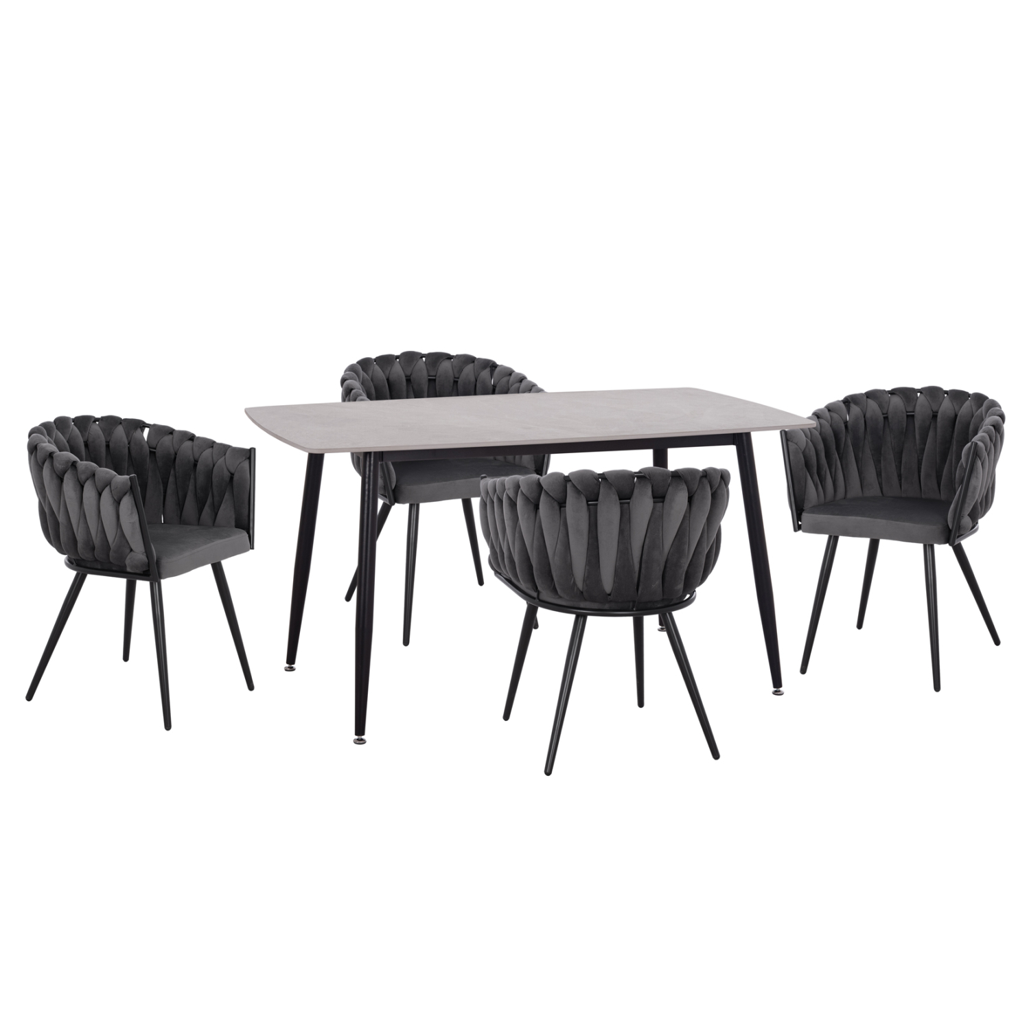 ΣΕΤ ΤΡΑΠΕΖΑΡΙΑΣ 5ΤΜΧ RAVEN HM12116.01 ΚΕΡΑΜΙΚΟ TOP ΓΚΡΙ ΜΑΡΜΑΡΟ--ΓΚΡΙ ΒΕΛΟΥΔΟ 1