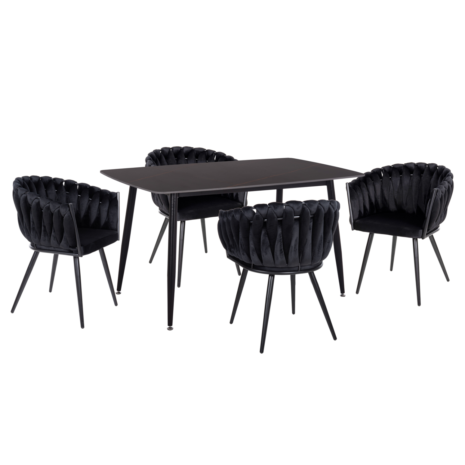 ΣΕΤ ΤΡΑΠΕΖΑΡΙΑΣ 5ΤΜΧ RAVEN HM12116.03 ΚΕΡΑΜΙΚΟ TOP ΜΑΥΡΟ ΜΑΡΜΑΡΟ--ΜΑΥΡΟ ΒΕΛΟΥΔΟ 1