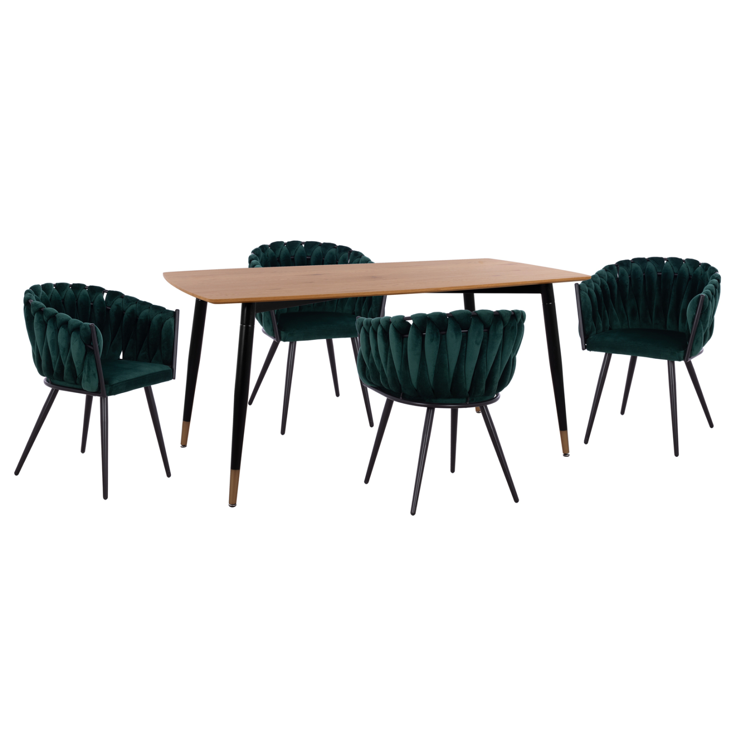 ΣΕΤ ΤΡΑΠΕΖΑΡΙΑΣ 5ΤΜΧ JOLIE HM12123.01 MDF TOP ΣΕ ΦΥΣΙΚΟ--ΚΥΠΑΡΙΣΣΙ ΒΕΛΟΥΔΟ 1