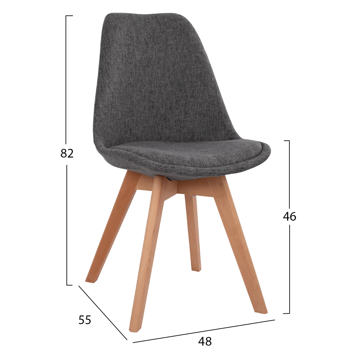 ΣΕΤ ΤΡΑΠΕΖΑΡΙΑΣ 5ΤΜΧ ΤΡΑΠΕΖΙ Φ90X74 &amp; 4 ΚΑΡΕΚΛΕΣ VEGAS ΜΕ ΓΚΡΙ ΥΦΑΣΜΑ HM11693.50 3