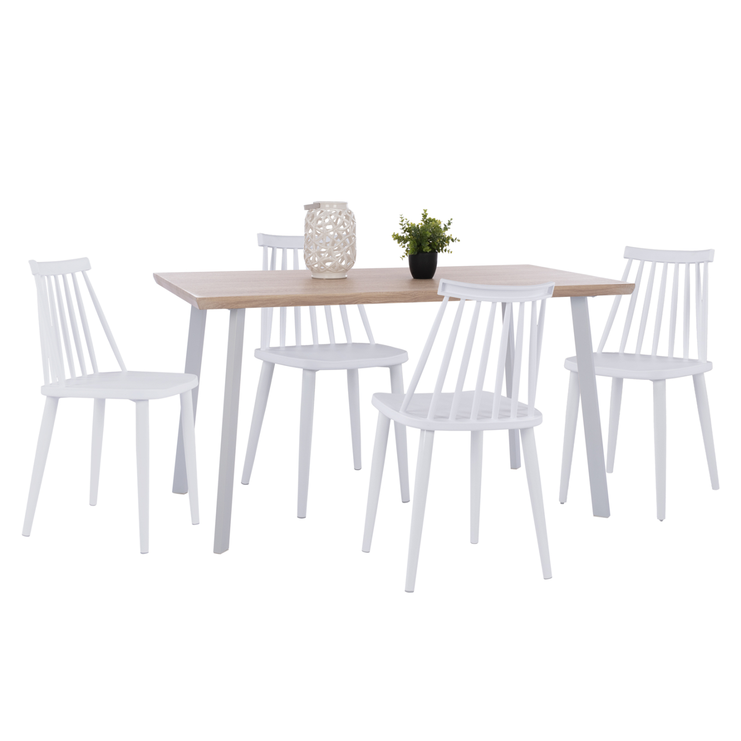 ΣΕΤ ΤΡΑΠΕΖΑΡΙΑΣ 5ΤΜΧ OFIRA HM10634 MDF TOP ΣΕ SONAMA--ΛΕΥΚΕΣ ΚΑΡΕΚΛΕΣ 1