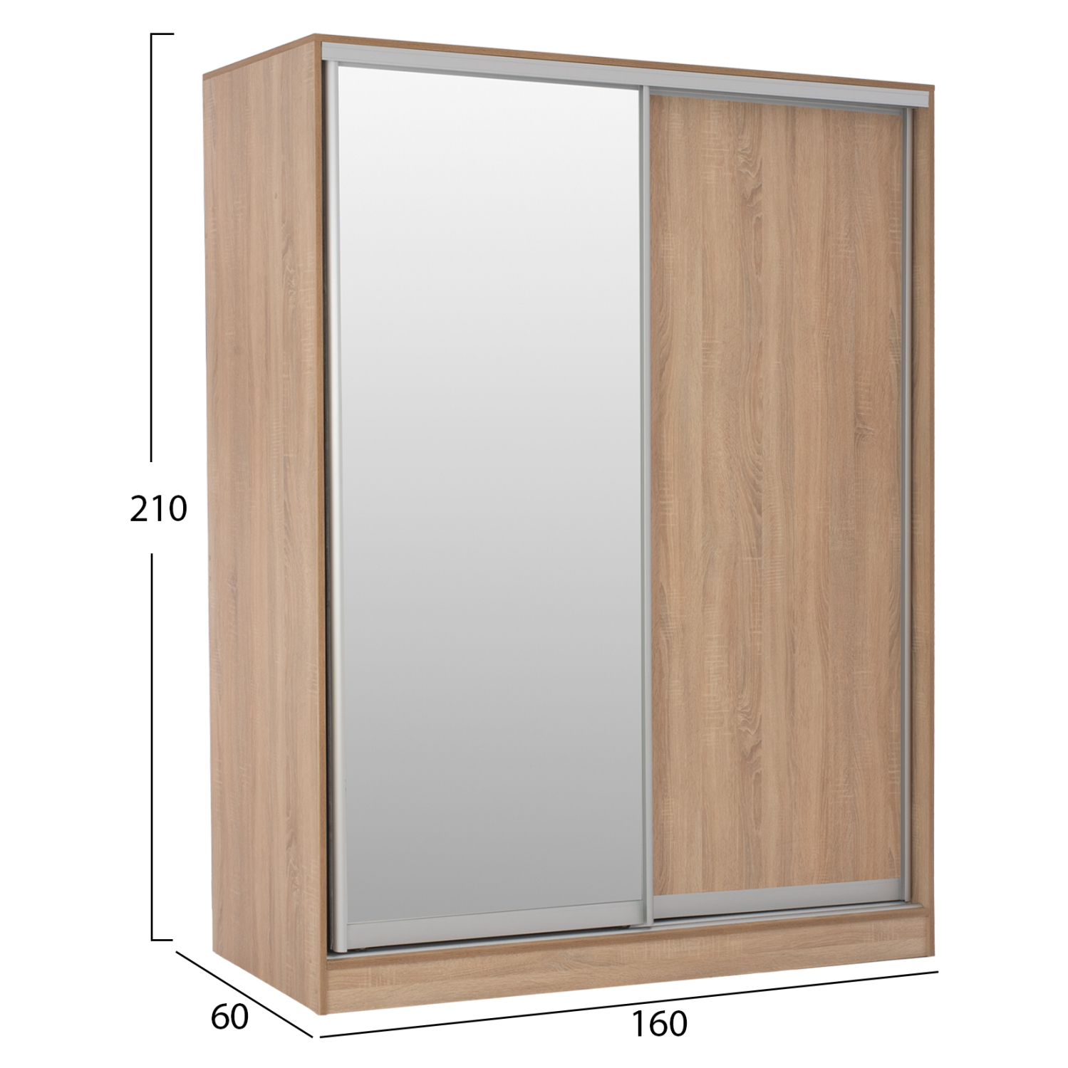 ΣΕΤ ΚΡΕΒΑΤΟΚΑΜΑΡΑΣ 6ΤΜΧ ADLER HM11759 ΜΕΛΑΜΙΝΗ SONAMA OAK-ΓΙΑ ΣΤΡΩΜΑ 160x200εκ 8