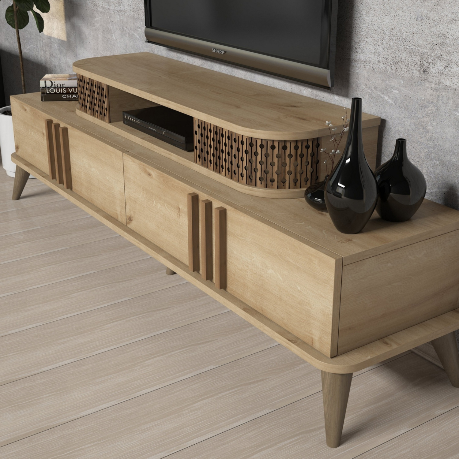 ΣΥΝΘΕΣΗ ΣΑΛΟΝΙΟΥ 2 ΤΜΧ ΦΥΣΙΚΟ OAK HM11848.01 8