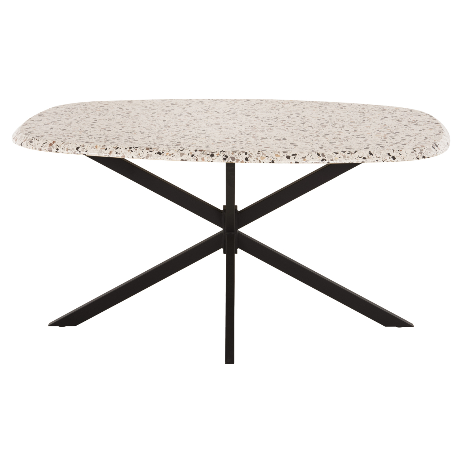ΤΡΑΠΕΖΙ ΟΒΑΛ RODDEN HM11903.03 ΜΕ WERZALIT TERRAZZO-ΜΑΥΡΗ ΧΙΑΣΤΙ ΒΑΣΗ 146x94x75Υεκ 3