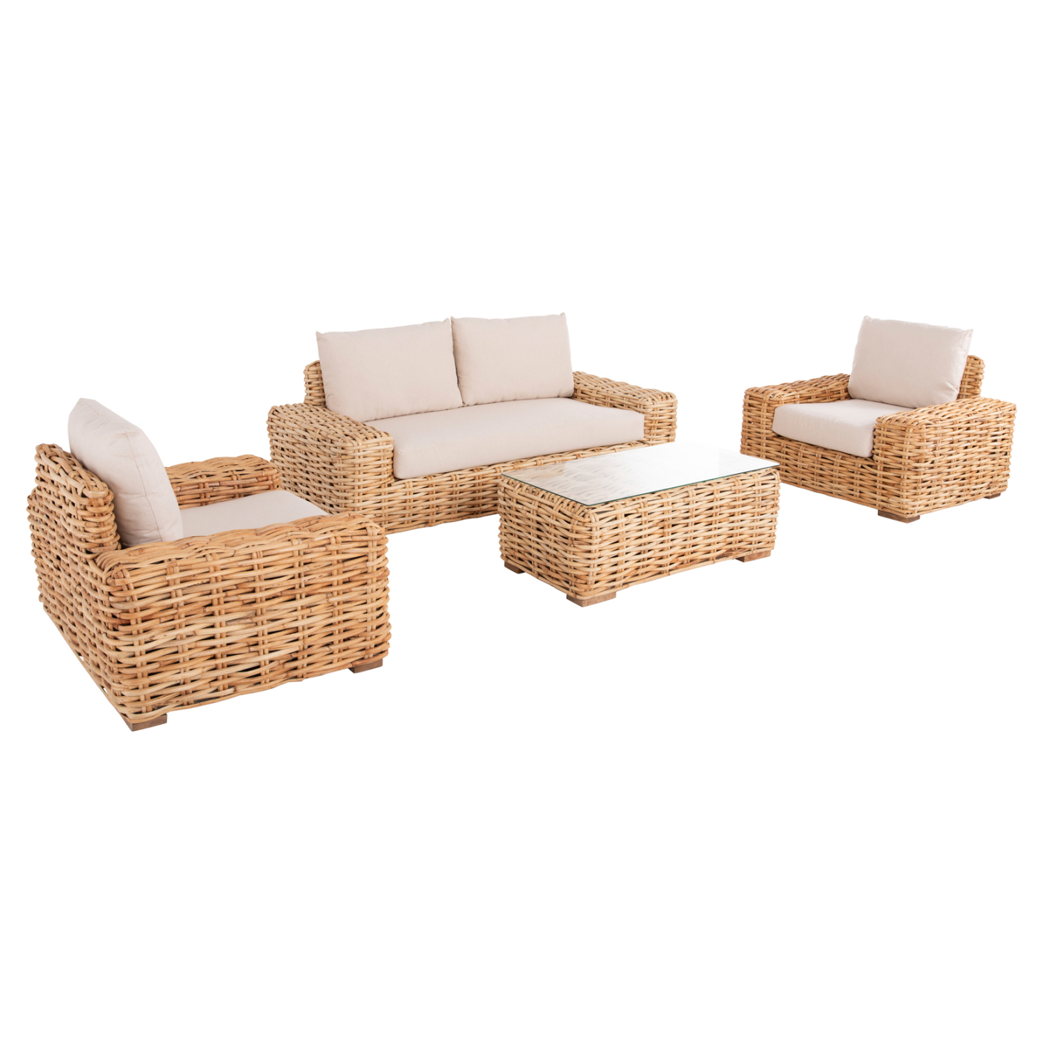 ΣΕΤ ΣΑΛΟΝΙ 4ΤΜΧ TROPEL HM11940 ΦΥΣΙΚΟ RATTAN-2ΘΕΣΙΟΣ ΚΑΝΑΠΕΣ-2 ΠΟΛΥΘΡΟΝΕΣ-ΤΡΑΠΕΖΙ 6