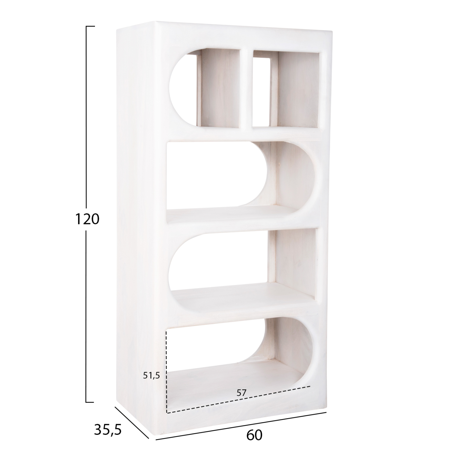 ΣΕΤ 4TMX ΕΠΙΠΛΑ ΣΑΛΟΝΙΟΥ HANDYR HM11947 ΜΑΣΙΦ ΞΥΛΟ MANGO ΣΕ ΛΕΥΚΟ 2