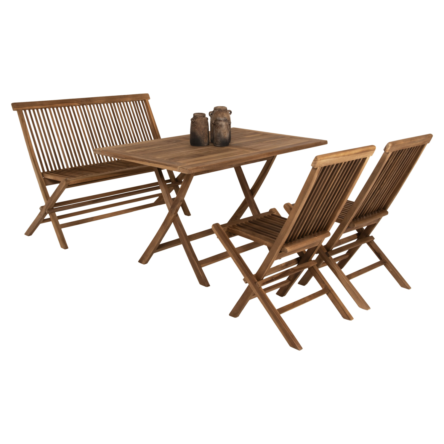 ΣΕΤ ΤΡΑΠΕΖΑΡΙΑΣ ΕΞΩΤ. ΧΩΡΟΥ 4ΤΜΧ KENDALL HM11953 ΜΑΣΙΦ ΞΥΛΟ TEAK ΦΥΣΙΚΟ 6