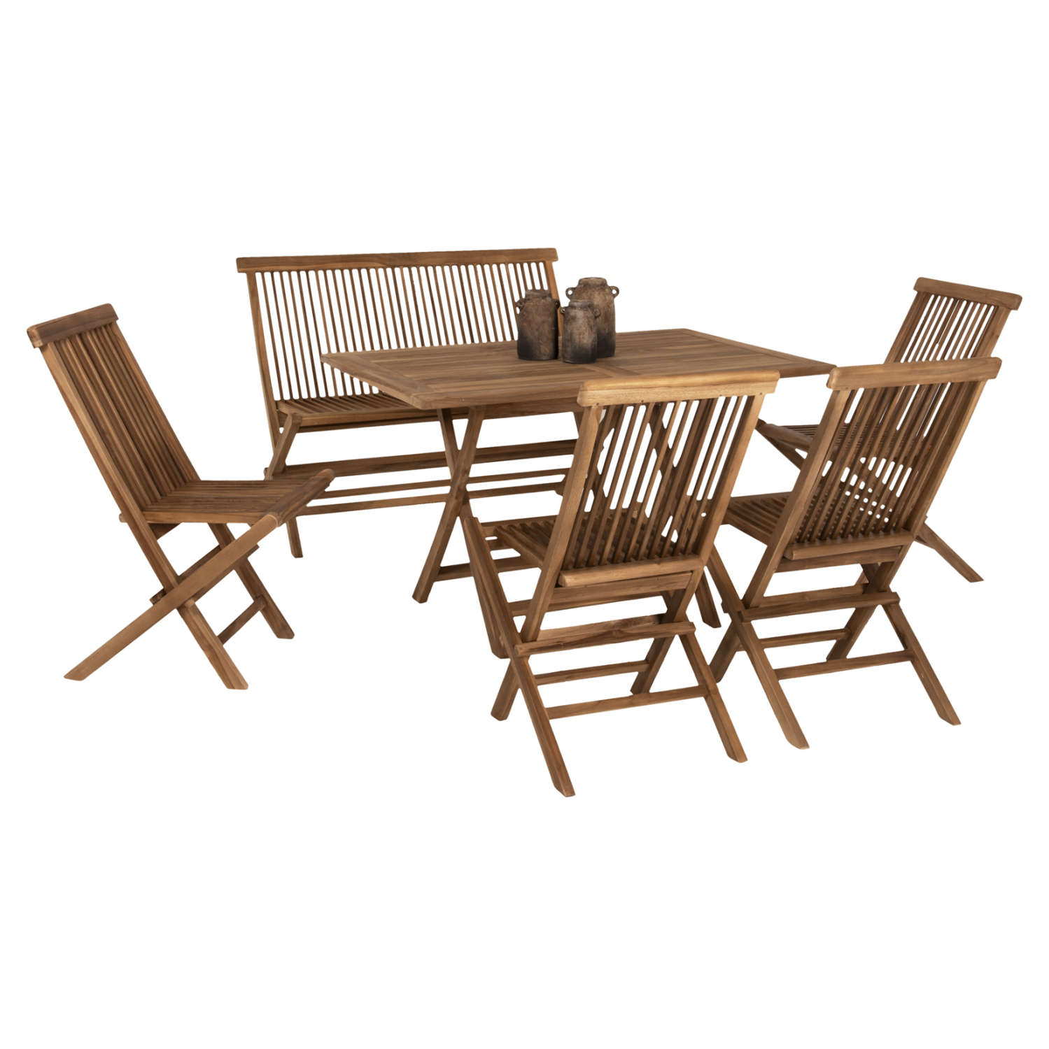 ΣΕΤ ΤΡΑΠΕΖΑΡΙΑΣ ΕΞΩΤ. ΧΩΡΟΥ 6ΤΜΧ KENDALL HM11954 ΜΑΣΙΦ ΞΥΛΟ TEAK ΦΥΣΙΚΟ 6