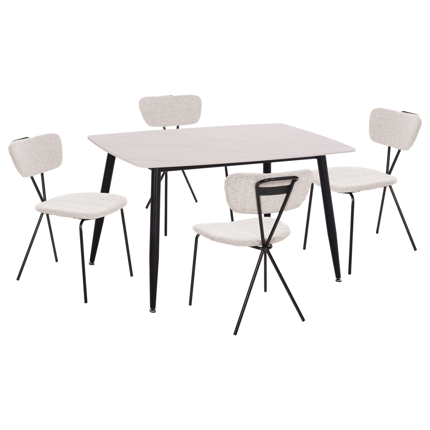 ΣΕΤ ΤΡΑΠΕΖΑΡΙΑΣ 5ΤΜΧ RAVEN HM21067.01 ΚΕΡΑΜΙΚΟ TOP ΛΕΥΚΟ ΜΑΡΜΑΡΟ--ΜΕΤΑΛΛΟ 1