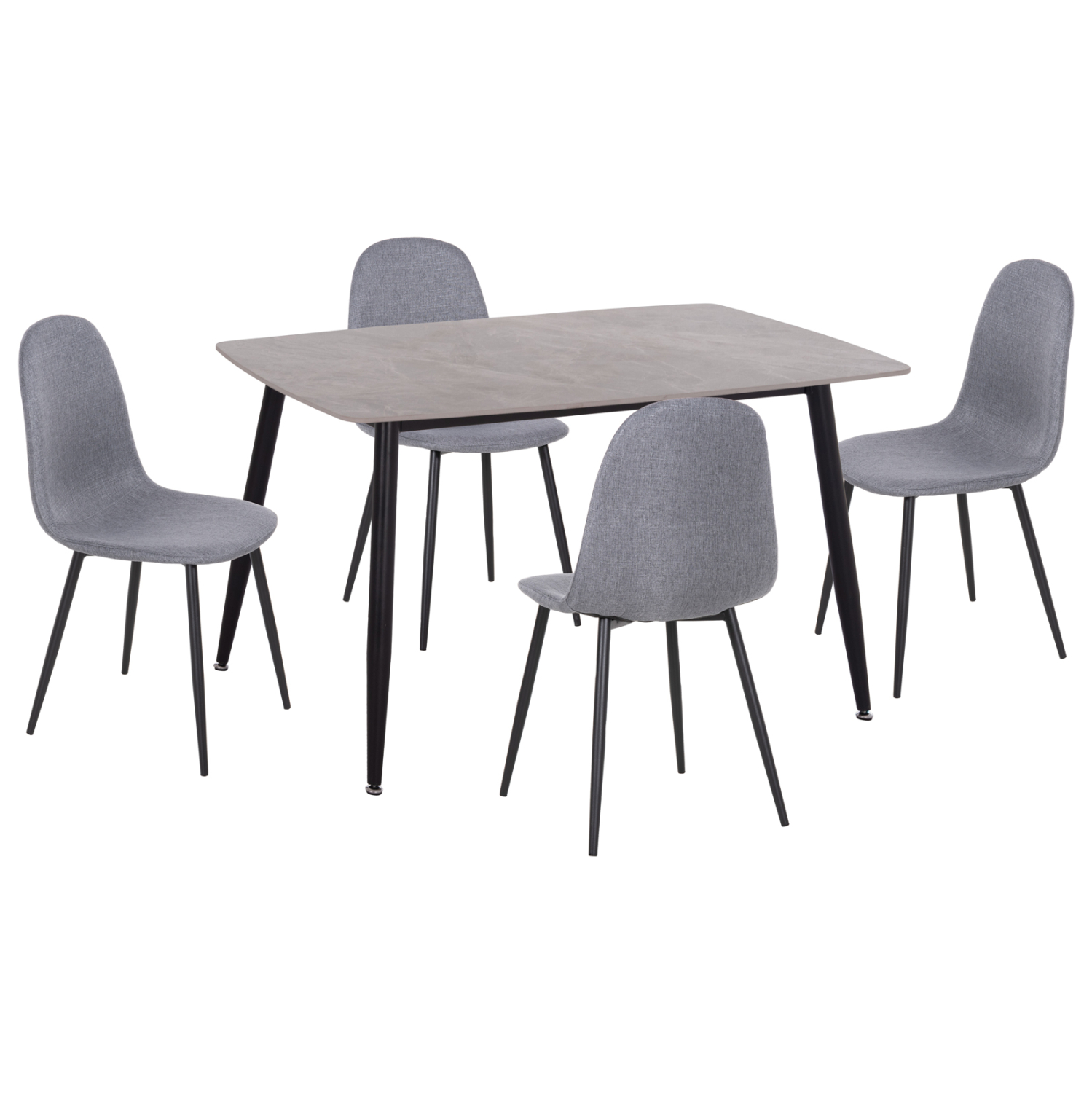 ΣΕΤ ΤΡΑΠΕΖΑΡΙΑΣ 5ΤΜΧ RAVEN HM21068.03 ΚΕΡΑΜΙΚΟ TOP ΓΚΡΙ ΜΑΡΜΑΡΟ--ΓΚΡΙ ΥΦΑΣΜΑ 1