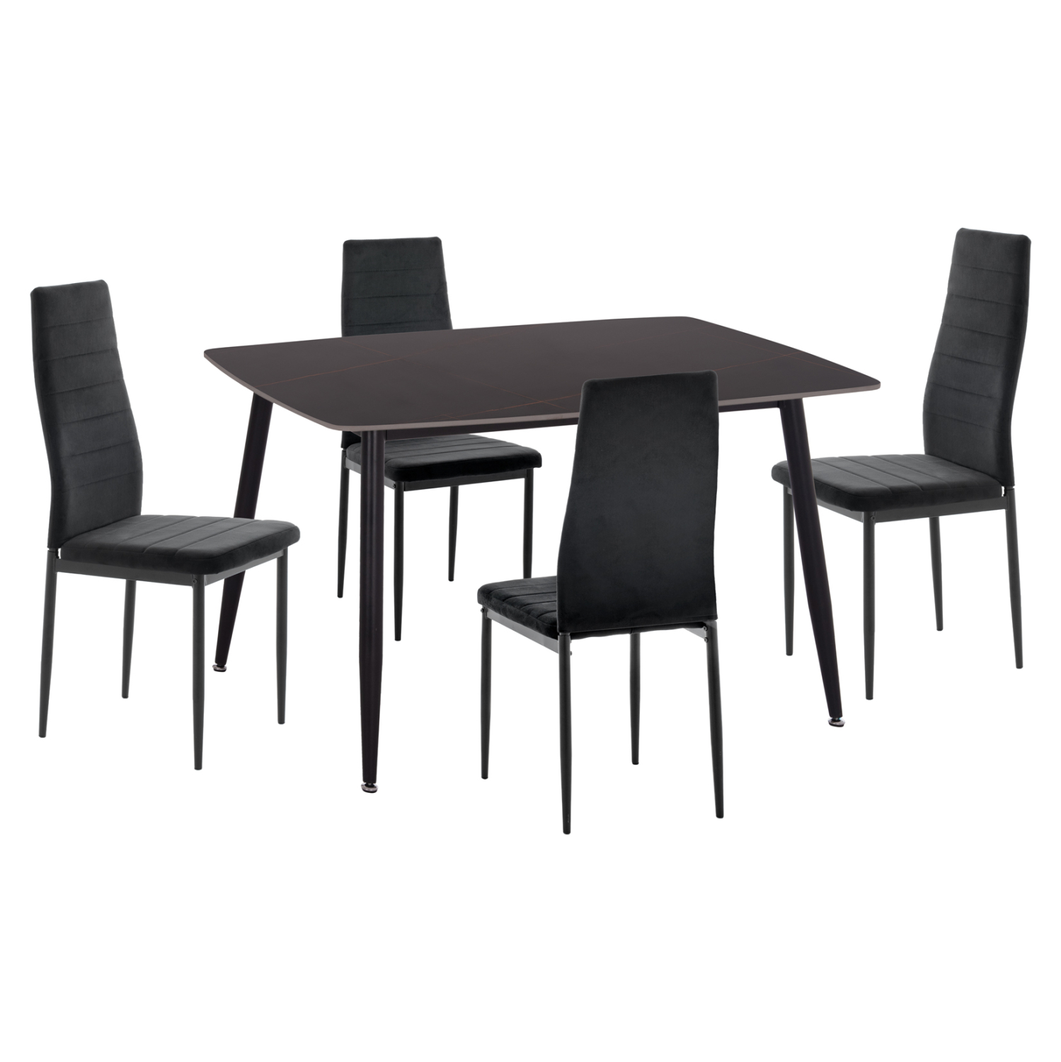 ΣΕΤ ΤΡΑΠΕΖΑΡΙΑΣ 5ΤΜΧ RAVEN HM21224.02 ΚΕΡΑΜΙΚΟ TOP ΜΑΥΡΟ ΜΑΡΜΑΡΟ--ΒΕΛΟΥΔΟ ΜΑΥΡΟ 1