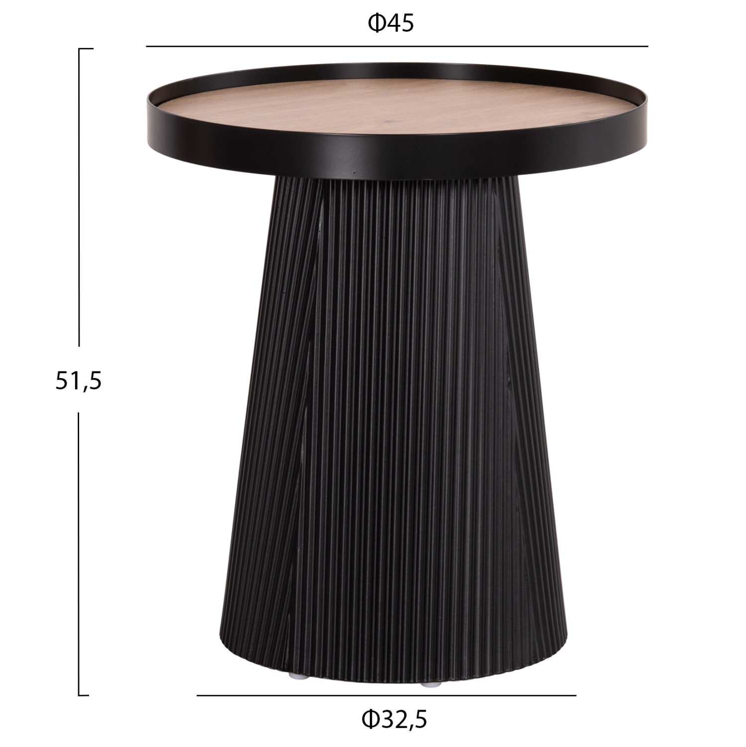 ΣΕΤ 2ΤΜΧ ΤΡΑΠΕΖΙΑ ΣΑΛΟΝΙΟΥ DUNCAN HM21081 MDF ΚΑΙ ΚΕΡΑΜΙΚΟ TOP Φ80εκ &amp; Φ45εκ 3