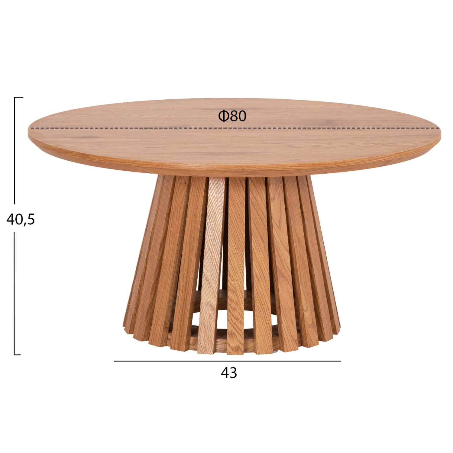 ΣΕΤ 2ΤΜΧ ΤΡΑΠΕΖΙΑ ΣΑΛΟΝΙΟΥ TALBERT HM21083 MDF ΦΥΣΙΚΟ ΞΥΛΟΥ Φ80εκ &amp; Φ45εκ 2