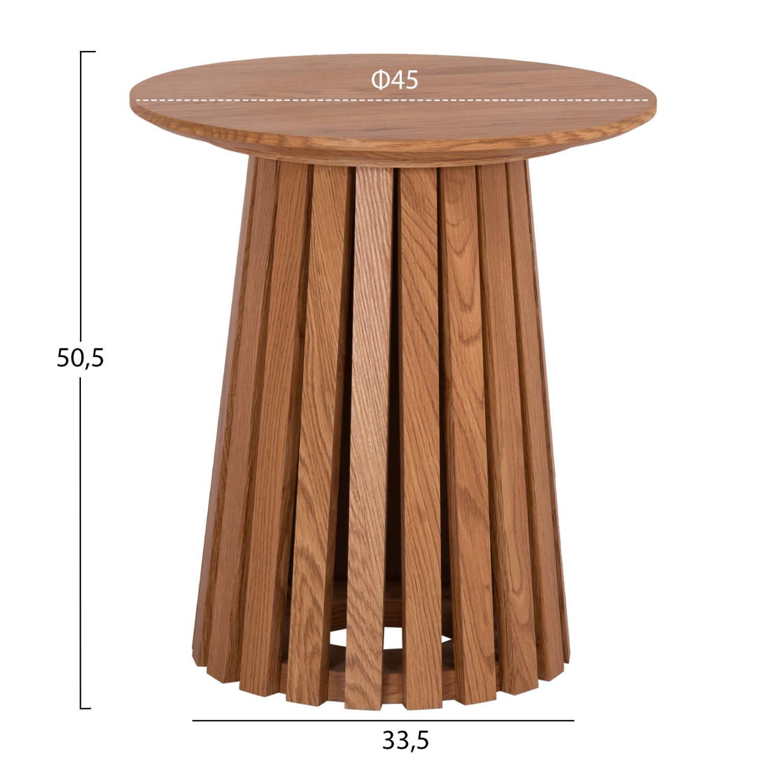 ΣΕΤ 2ΤΜΧ ΤΡΑΠΕΖΙΑ ΣΑΛΟΝΙΟΥ TALBERT HM21083 MDF ΦΥΣΙΚΟ ΞΥΛΟΥ Φ80εκ &amp; Φ45εκ 3