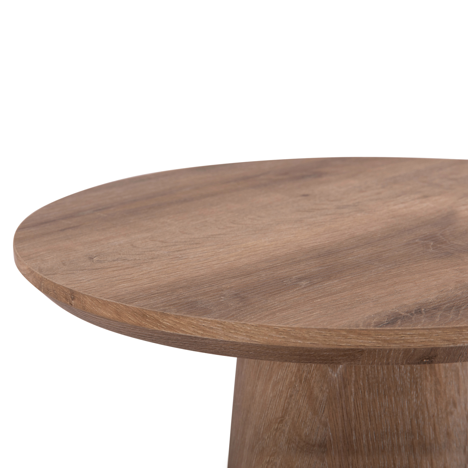 ΣΕΤ 2ΤΜΧ ΤΡΑΠΕΖΙΑ ΣΑΛΟΝΙΟΥ KARAN HM21085 MDF ΦΥΣΙΚΟ ΞΥΛΟΥ Φ80εκ &amp; Φ45εκ 5