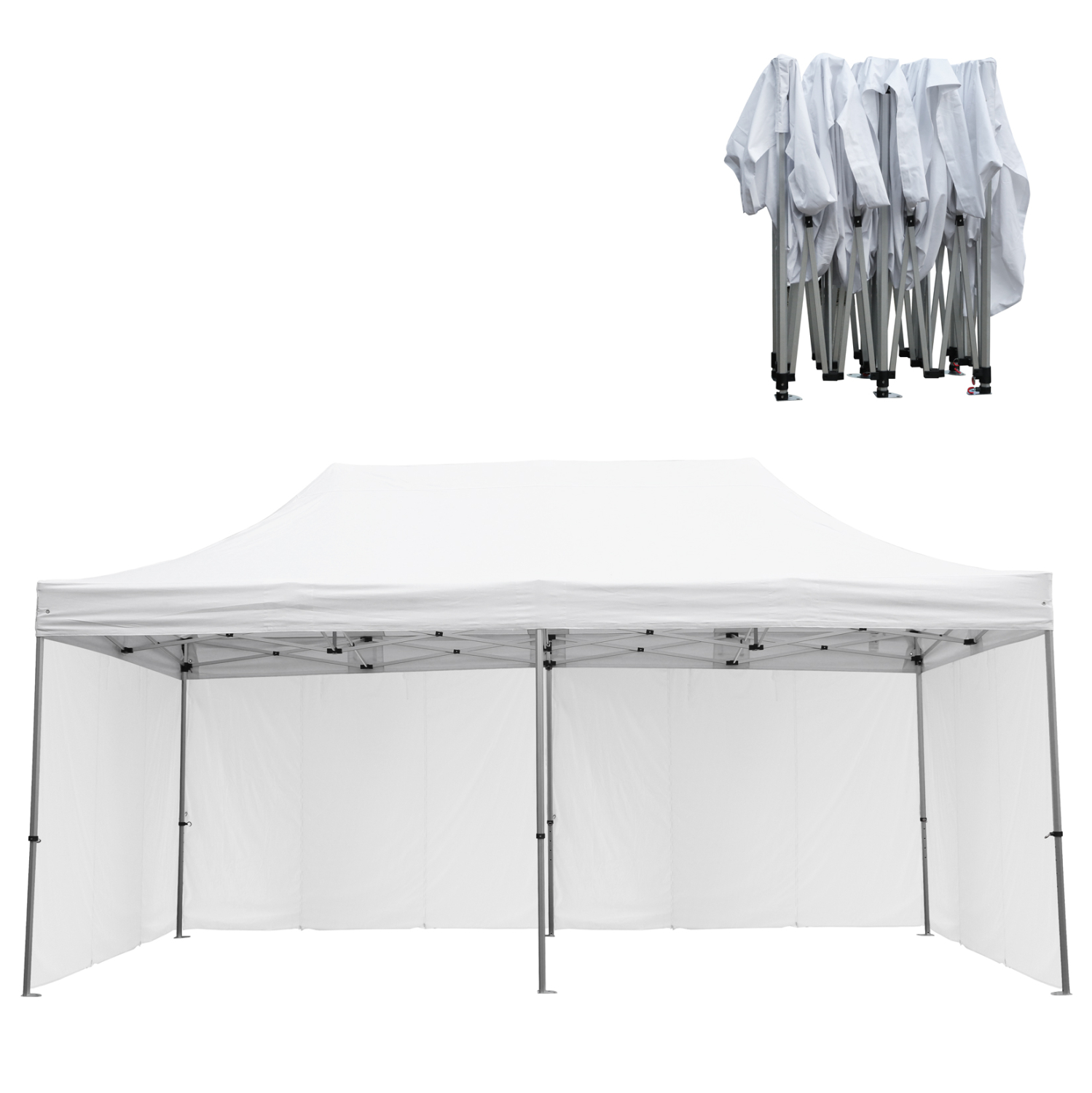 GAZEBO ΕΠΑΓΓΕΛΜΑΤΙΚΟ ΒΑΡΕΩΣ ΤΥΠΟΥ CRESSEN HM21099.01 ΠΤΥΣΣΟΜΕΝΟ ΑΛΟΥΜΙΝΙΟΥ 3x6x3,4Yμ 1