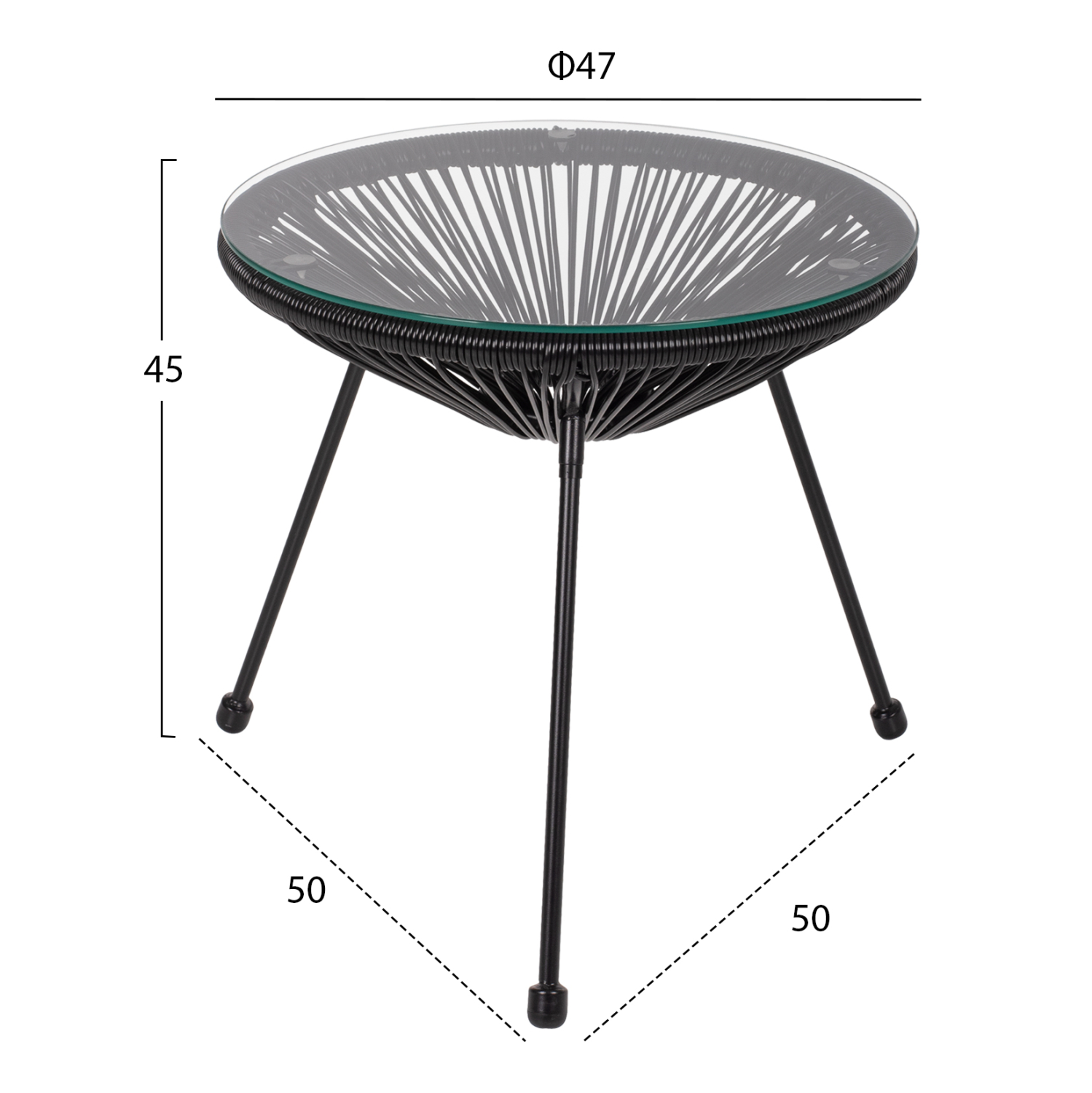 ΣΕΤ ΕΞΩΤΕΡΙΚΟΥ ΧΩΡΟΥ 3ΤΜΧ ACAPULCO HM21101 P.E.RATTAN-ΜΕΤΑΛΛΟ ΣΕ ΜΑΥΡΟ 3