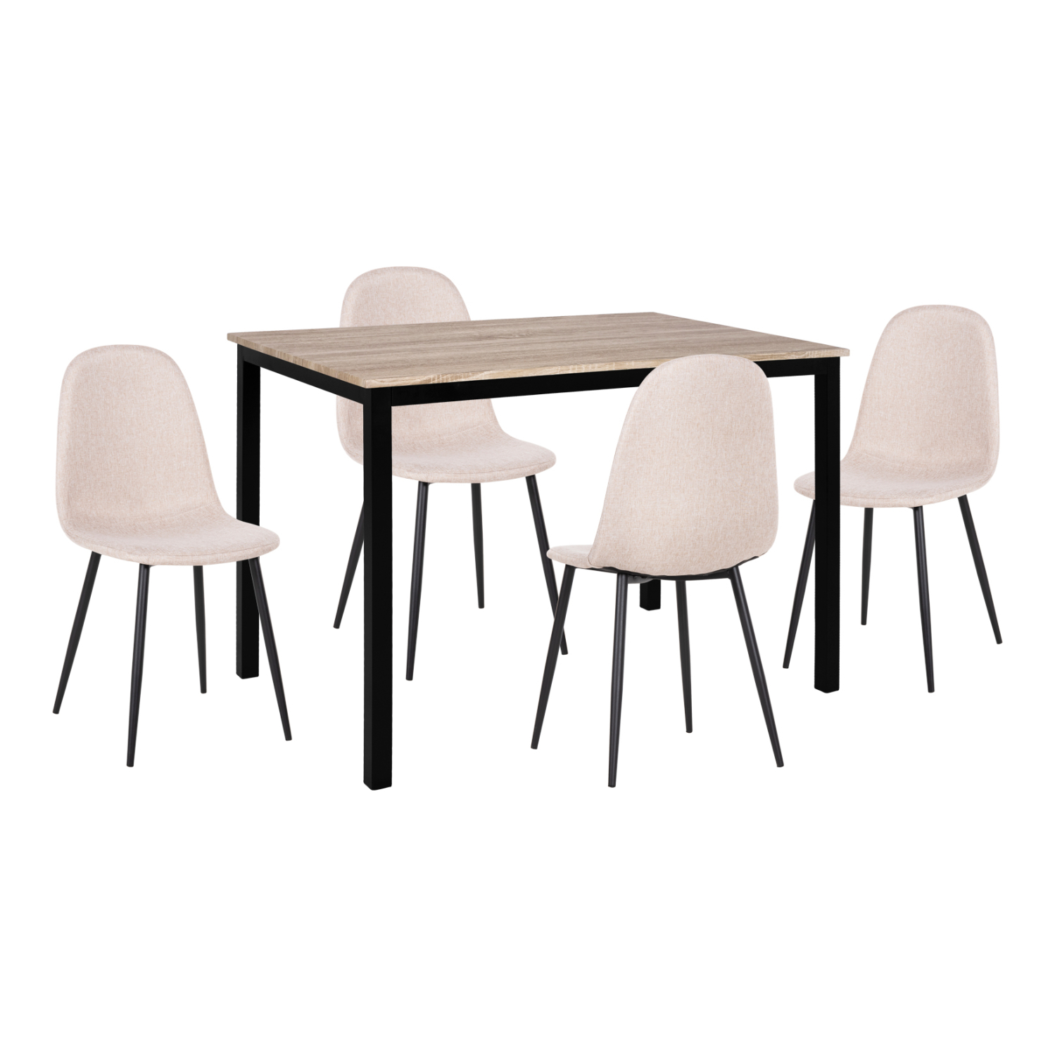 ΣΕΤ ΤΡΑΠΕΖΑΡΙΑΣ 5ΤΜΧ PANYA HM21114 ΤΡΑΠΕΖΙ &amp; 4 ΚΑΡΕΚΛΕΣ ΥΦΑΣΜΑ ΜΠΕΖ 1