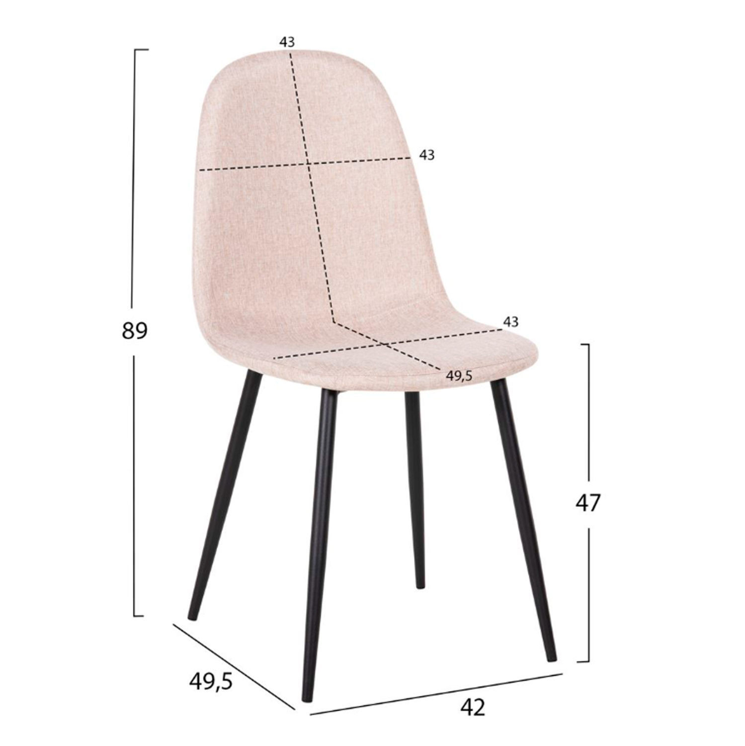 ΣΕΤ ΤΡΑΠΕΖΑΡΙΑΣ 5ΤΜΧ PANYA HM21114 ΤΡΑΠΕΖΙ &amp; 4 ΚΑΡΕΚΛΕΣ ΥΦΑΣΜΑ ΜΠΕΖ 3