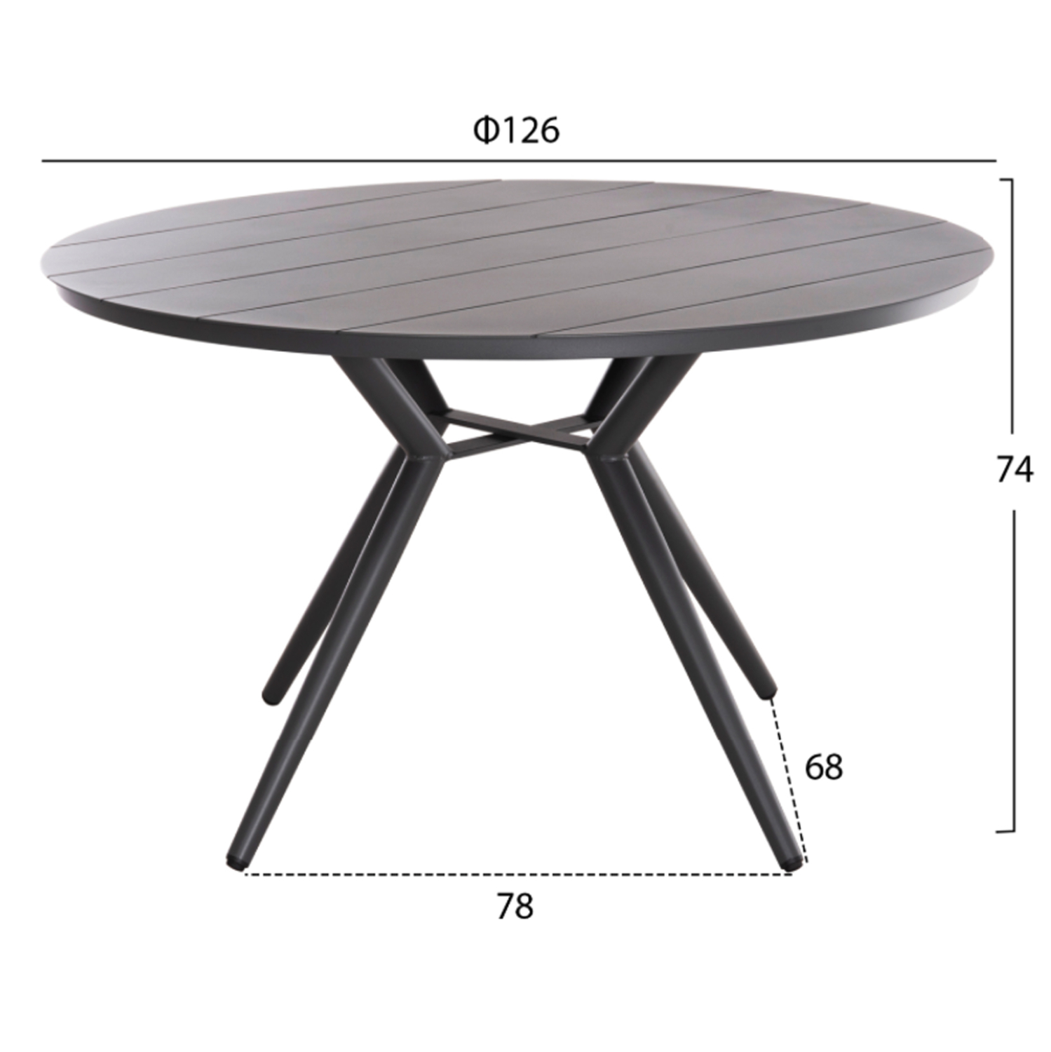 ΣΕΤ ΤΡΑΠΕΖΑΡΙΑΣ ΕΞΩΤ. ΧΩΡΟΥ 5ΤΜΧ BERG HM21134 ΣΚΟΥΡΟ ΓΚΡΙ ΑΛΟΥΜΙΝΙΟ--P.E.RATTAN 2
