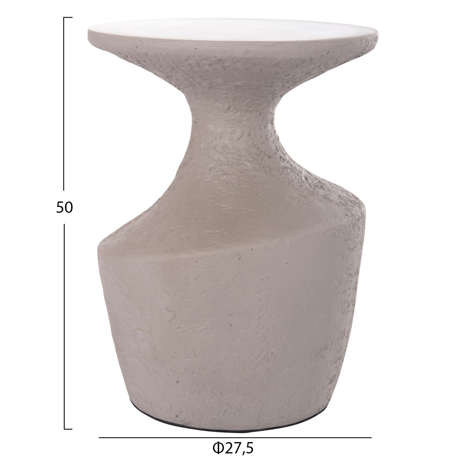 ΣΕΤ ΒΟΗΘΗΤΙΚΑ ΤΡΑΠΕΖΙΑ REBON 2ΤΜΧ HM21137.03 FIBER CEMENT ΣΕ ΓΚΡΙ--Φ40εκ &amp; Φ27,5εκ 3