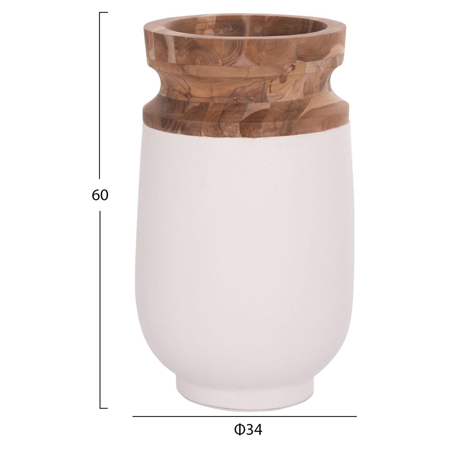 ΔΙΑΚΟΣΜΗΤΙΚΑ ΒΑΖΑ ΔΑΠΕΔΟΥ 2ΤΜΧ LINTER HM21140.02 FIBER CEMENT ΛΕΥΚΟ-ΞΥΛΟ ΤΕΑΚ 47Υ &amp; 60Υεκ 3