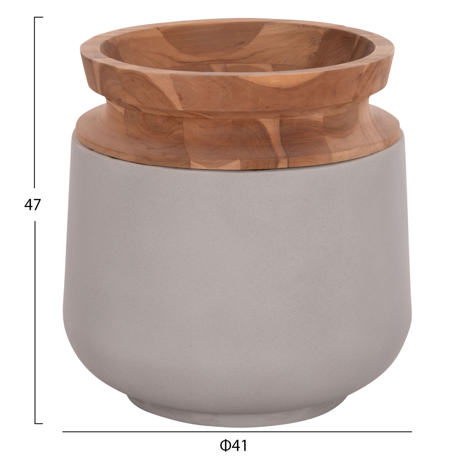 ΔΙΑΚΟΣΜΗΤΙΚΑ ΒΑΖΑ ΔΑΠΕΔΟΥ 2ΤΜΧ LINTER HM21140.03 FIBER CEMENT ΓΚΡΙ-ΞΥΛΟ ΤΕΑΚ 47Υ &amp; 60Υεκ 2