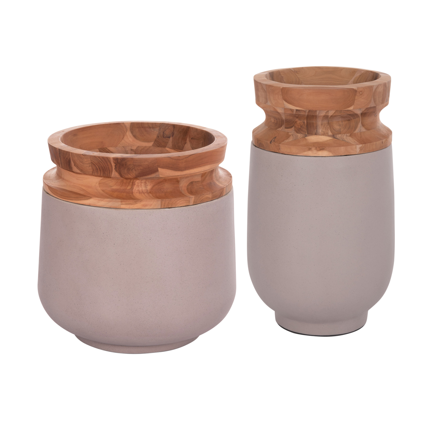 ΔΙΑΚΟΣΜΗΤΙΚΑ ΒΑΖΑ ΔΑΠΕΔΟΥ 2ΤΜΧ LINTER HM21140.04 FIBER CEMENT TAUPE-ΞΥΛΟ ΤΕΑΚ 47Υ &amp; 60Υεκ 1