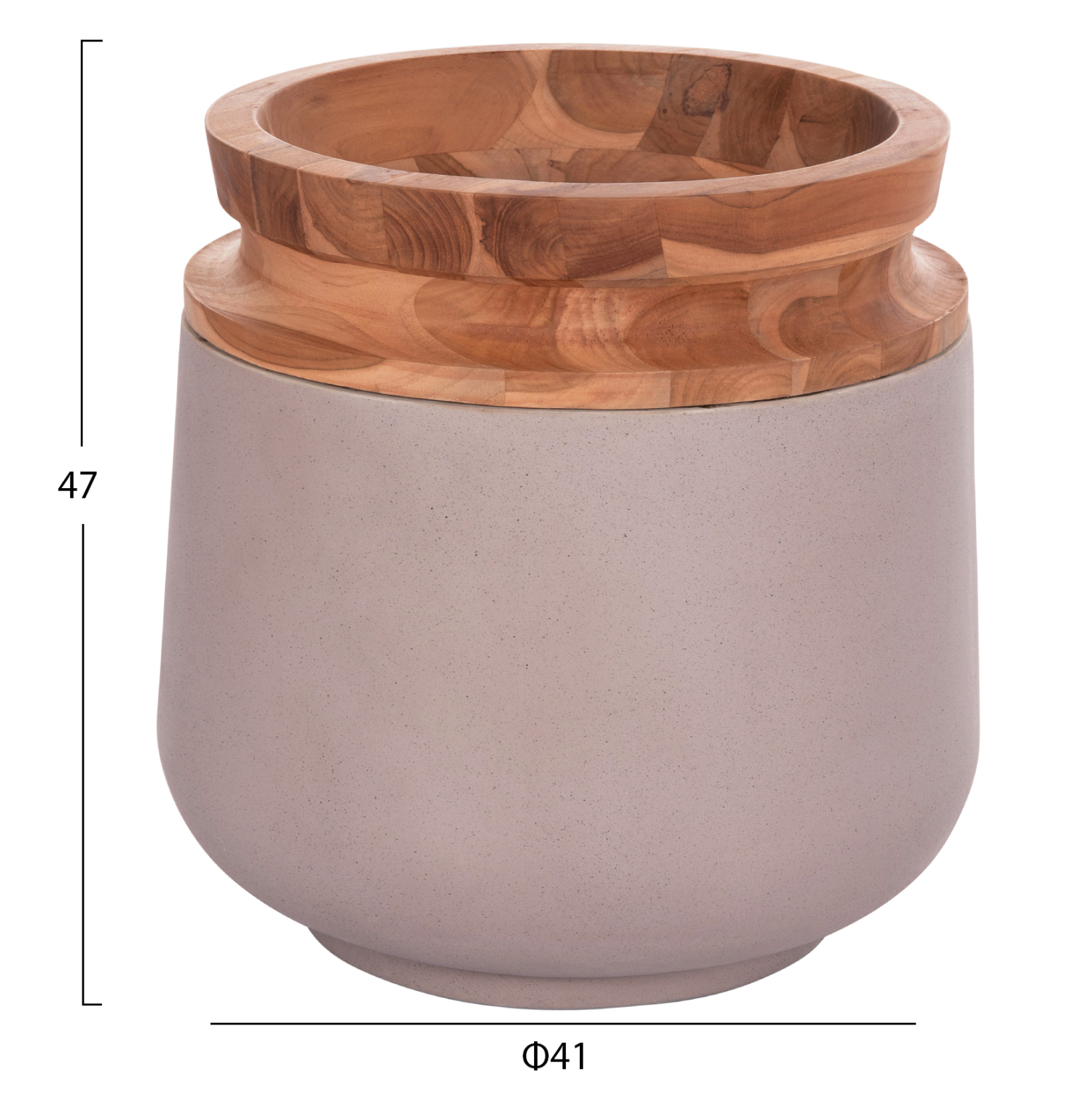 ΔΙΑΚΟΣΜΗΤΙΚΑ ΒΑΖΑ ΔΑΠΕΔΟΥ 2ΤΜΧ LINTER HM21140.04 FIBER CEMENT TAUPE-ΞΥΛΟ ΤΕΑΚ 47Υ &amp; 60Υεκ 2