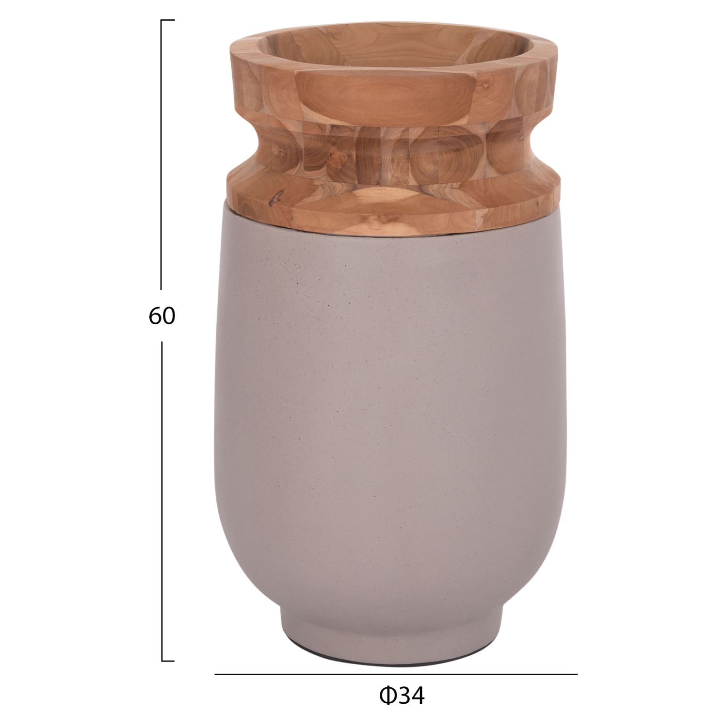 ΔΙΑΚΟΣΜΗΤΙΚΑ ΒΑΖΑ ΔΑΠΕΔΟΥ 2ΤΜΧ LINTER HM21140.04 FIBER CEMENT TAUPE-ΞΥΛΟ ΤΕΑΚ 47Υ &amp; 60Υεκ 3
