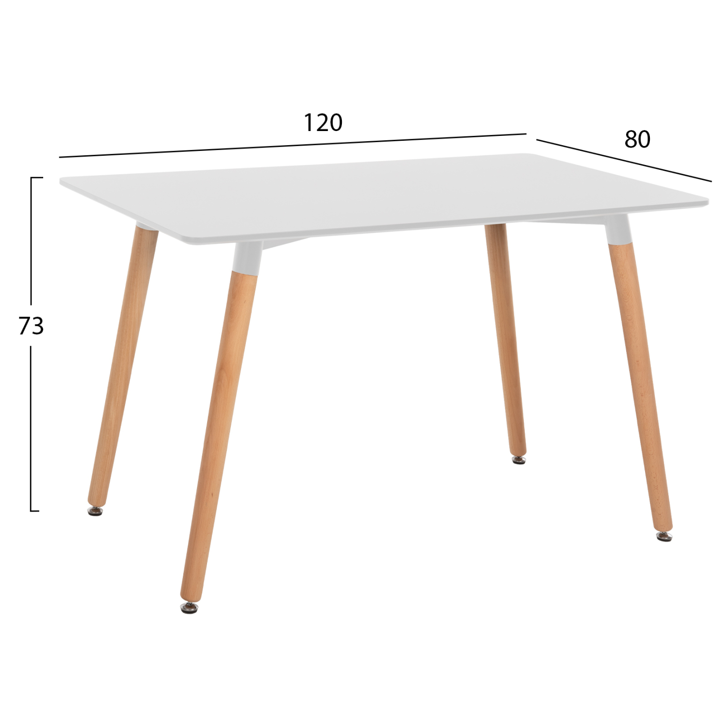 ΣΕΤ ΤΡΑΠΕΖΑΡΙΑΣ 5ΤΜΧ MINIMAL HM21172 MDF TOP ΣΕ ΛΕΥΚΟ-ΣΚΕΛΕΤΟΣ ΣΕ ΦΥΣΙΚΟ ΞΥΛΟΥ 2