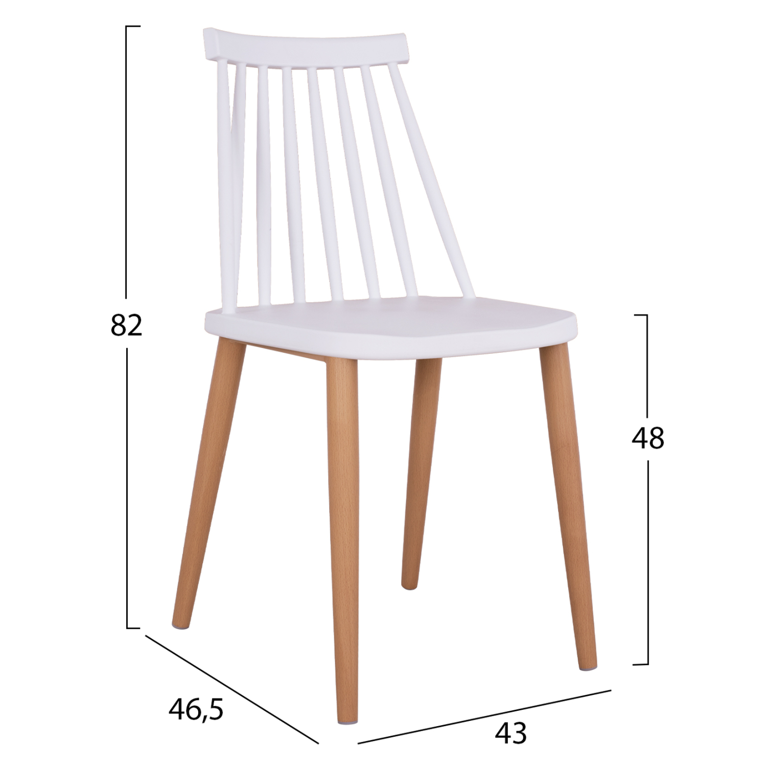ΣΕΤ ΤΡΑΠΕΖΑΡΙΑΣ 5ΤΜΧ MINIMAL HM21172 MDF TOP ΣΕ ΛΕΥΚΟ-ΣΚΕΛΕΤΟΣ ΣΕ ΦΥΣΙΚΟ ΞΥΛΟΥ 3