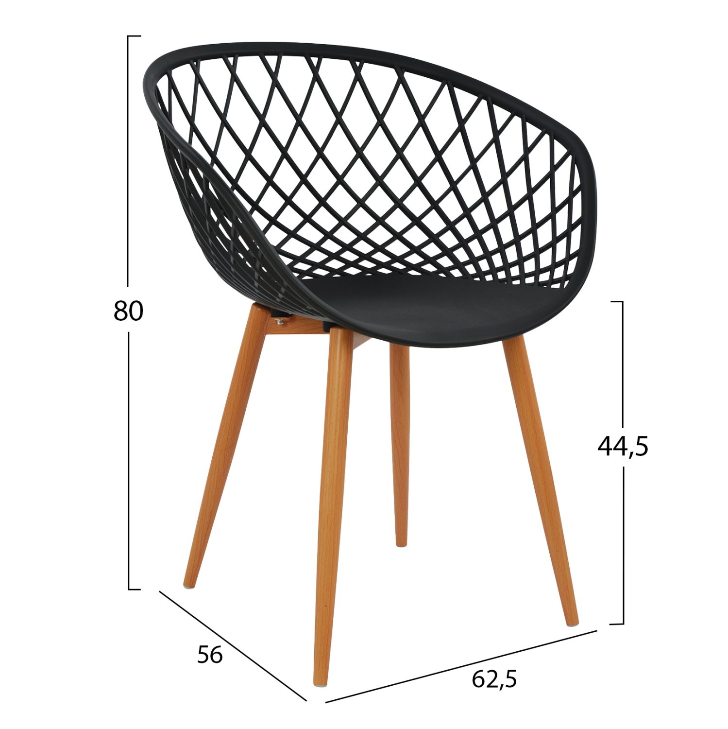 ΣΕΤ ΤΡΑΠΕΖΑΡΙΑΣ 5ΤΜΧ ARIADNE HM21174 MDF TOP &amp; ΠΟΛΥΠΡΟΠΥΛΕΝΙΟ ΣΕ ΜΑΥΡΟ 3
