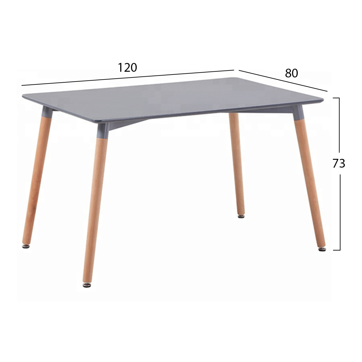 ΣΕΤ ΤΡΑΠΕΖΑΡΙΑΣ 5ΤΜΧ ANAIS HM21176 MDF TOP ΣΕ ΓΚΡΙ--P.P. &amp; PU ΣΕ ΓΚΡΙ 2