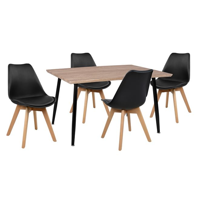 ΣΕΤ ΤΡΑΠΕΖΑΡΙΑΣ 5ΤΜΧ HM10350.01 ΤΡΑΠΕΖΙ 120x70x76,5 cm &amp; ΚΑΡΕΚΛΕΣ VEGAS 1
