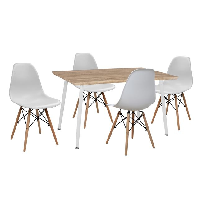 ΣΕΤ ΤΡΑΠΕΖΑΡΙΑΣ 5ΤΜΧ HM10349.02 ΤΡΑΠΕΖΙ &amp; ΚΑΡΕΚΛΕΣ TWIST 120x70x76,5 cm 1