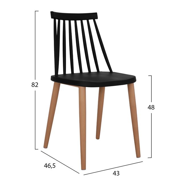 ΣΕΤ 5ΤΜΧ ΤΡΑΠΕΖΙ 140x80x76 cm SONAMA &amp; ΚΑΡΕΚΛΕΣ VANESSA ΜΑΥΡΕΣ ΜΕΤΑΛΛΙΚΑ ΠΟΔΙΑ HM11037 3