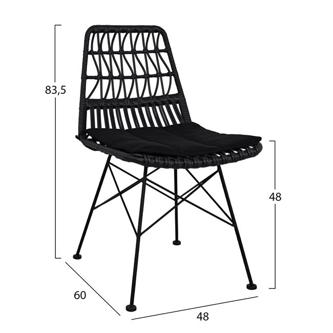 ΣΕΤ 7ΤΜΧ ALLEGRA WICKER ΜΕ ΤΡΑΠΕΖΙ 160X90X78Υ ΜΠΕΖ &amp; ΜΑΥΡΟ ΧΡΩΜΑ HM10516 3